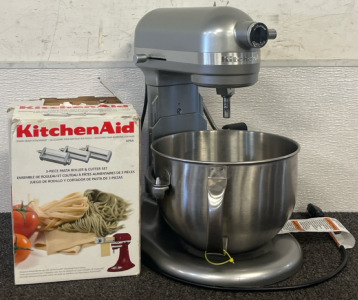 KitchenAid Professional 600 Series 6 Quart Bowl-Lift Stand Mixer & (2) 3 Piece Pasta Roller & Cutter Sets