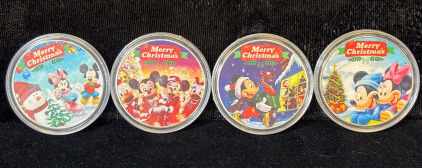 (8) Collectable Mickey Mouse Christmas Tokens