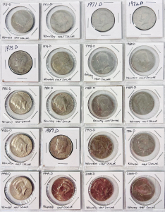 (20) Various Dated Kennedy Half Dollars