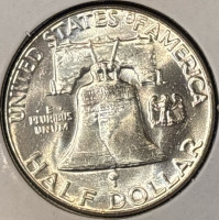 1956 MS60 Silver Mint State Franklin .25c - 4