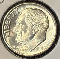 1946 MS64FB Full Bands GEM Silver Dime - 3