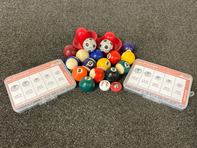 (2) Helifouner 304 Stainless Steel Lock Nut Kits and Mini Game Balls