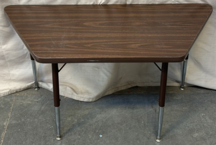 Dark Trapezoid Table / 21&rdquo; L x 46.5&rdquo; W x 23.5&rdquo; H
