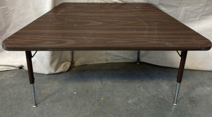 Dark Trapezoid Table / 21&rdquo; L x 47.5&rdquo; W x 22&rdquo; H