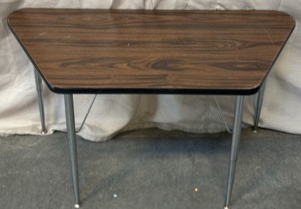 Dark Trapezoid Table / 21.5&rdquo; L x 45&rdquo; W x 24&rdquo; H