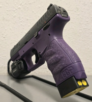 Walther CCP 9mm Pistol, Serial WK122599, Purple Grip, TLR-7 Attached - 3