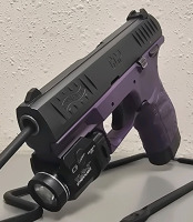 Walther CCP 9mm Pistol, Serial WK122599, Purple Grip, TLR-7 Attached - 5