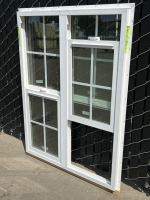 Builders First Source White 4 Pane Vertical Sliding Windows - 3