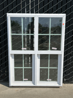 Builders First Source White 4 Pane Vertical Sliding Windows - 6