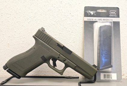 Glock 22 .40 Caliber Handgun, OD Green, Serial CKY448