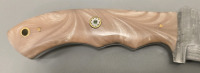 Hand Made Damascus Steel Tracker Hunting Knife By Hunting Hawk Inc With Leather Sheath- Brand New - 3