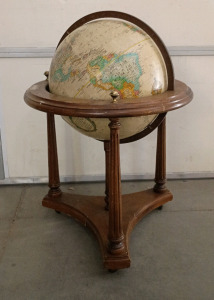Vintage World Map With Stand