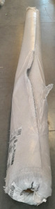 12'7" White & Gray Patterned Carpet