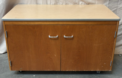 Large Brown Cabinet w/ Wheels