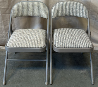 (2) Matching Gray Folding Chairs