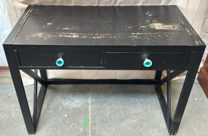 Black 2-Drawer Desk