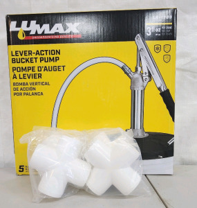 LUMAX Black LX-1300 Lever For Bucket 5 Gallon Pails And (4) PVC 4-way Cross Fittings