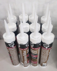 (12) DAP 100% Silicone Max Premium Silicone Sealant For Kitchen And Bath White