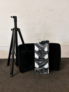 Metal Dumbell Rack, Adjustable Tripod and Protective Case/ Bag