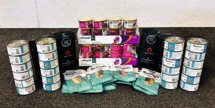 Flavorful Feast Holistic Food For Cats, Applaws Makerel Filet Treats, Tuna Fillet In Broth Cat Food and Dark Roast Coffee