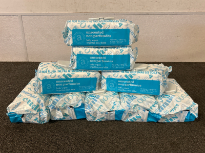 9 Packs Of 90 Count Unscented Baby Wipes