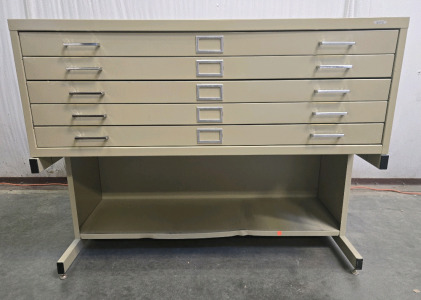 Safco 5 Drawer Large Filing Cabinet On Metal Stand