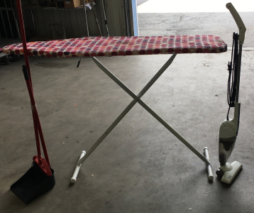 Ironing Board, Broom, and Vacuum