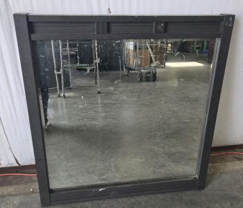 Gray Wood Framed Mirror