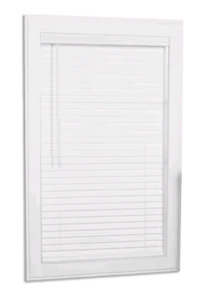 A+R 2-Inch Cordless White Fauxwood Blinds 46.5"&times;60" And A+R 2-Inch Smooth White Fauxwood Blinds 32"&times;48"