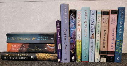 Novels, Including Kristin Hannah, Karen Kingsbury, Tracie Peterson, And Jan Karon