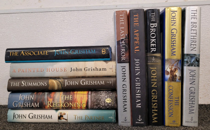 (10) Great Condition Hardback John Grisham Novels, Including "The Associate", "A Painted House", "The Confession", "The Broker", And More