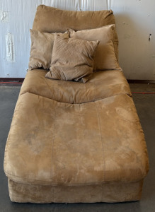 Tan Lounge Chair / 60&rdquo; L x 31&rdquo; W x 38&rdquo; H