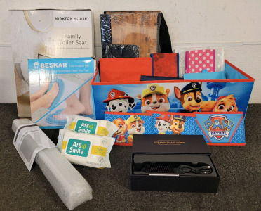 Baskets (Paw Patrol And More), Family Toilet Seat, Sensitive Wipes, Cordless Roller Shades, And Straight Hair Comb