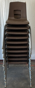 (10) Brown School Chairs