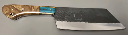 Hand Made Carbon Steel Clever Style Chefs Knife By Hunting Hawk Inc- Brand New