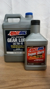 1gal Amsoil 75W-90 Gear Oil and 1quart Amsoil Super Shift Non Slip Transmission Fluid