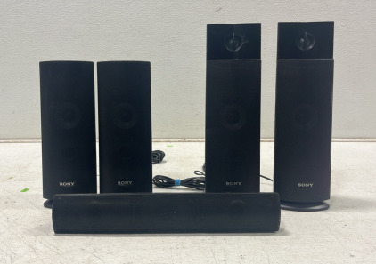 (1) Lot of Sony 5 Piece Surround-Sound Speakers
