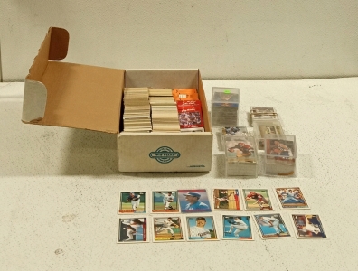 (1) Large Box of Sports Cards and (6) Plastic Cases Filled With Sports Cards