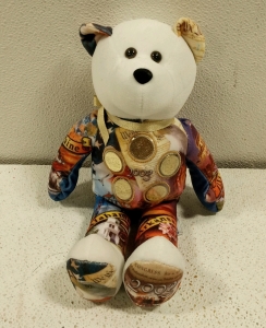 (1) 2003 Gold State Quarters Coin Collector's Teddy Bear