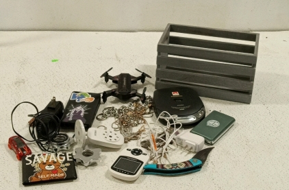 (1) Lot of Miscellaneous Jewelry, Small Electronics, Accessories, and More