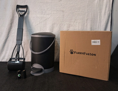 (1) Furry Fusion - Dog Waste Bin & Scooper Set