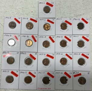 (21) Mint Error Pennies (1944-1982)
