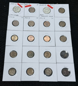 (2) Quarters 2005-2024-D & (18) Pennies 1950-1979