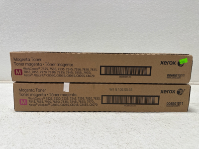 (2) *NEW* Boxes Of Xerox Magenta Toner Cartridges