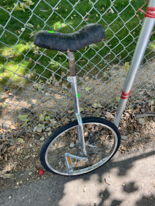 Silver unbranded unicycle