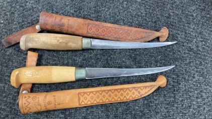Vintage J Marttiini Rapala Finland Fishing Filet Knives