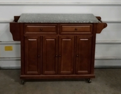 (1) Rolling Chest of Drawers with Stone Top 32x18x32