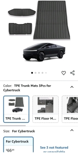 Cyber Truck Trunk Liner 3-Piece Accessories / +$60 Value!
