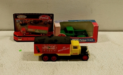 (3) Vintage Collectible Coca Cola Trucks