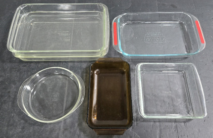 Set of (6) Assorted Size PYREX Glass Baking Dishes / +$100 Combined Value!